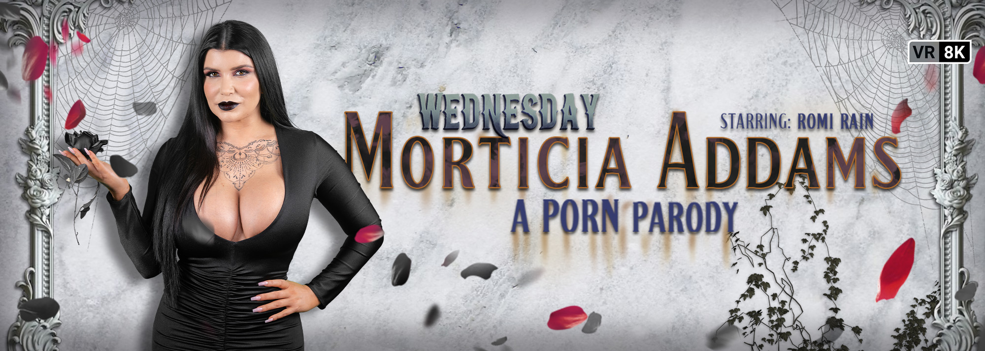 VR Conk Wednesday Morticia Addams VR Porn Parody Vrporn World