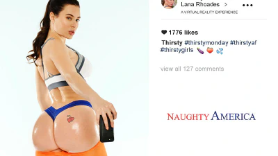 Naughty America VR: Lana Rhoades fucking in the gym with her blue eyes vr porn