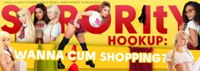 Cover for 'VR Bangers: Sorority Hookup: Wanna Cum Shopping?'