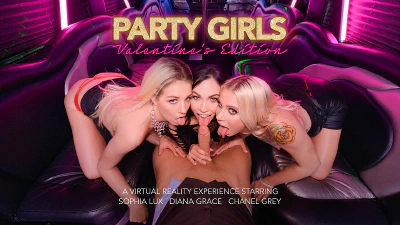 Cover for 'Naughty America VR: Valentine's Day with Chanel Grey, Diana Grace, and Sophia Lux'