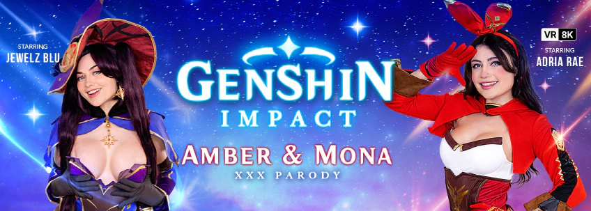 VR Conk: Genshin Impact Porn Parody: Amber & Mona