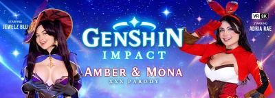 Cover for 'VR Conk: Genshin Impact Porn Parody: Amber & Mona'