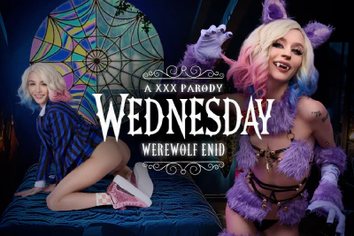Cover for 'VRCosplayX: Wednesday: Werewolf Enid A XXX Parody'