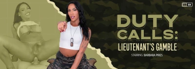 Cover for 'VRB Trans: Duty Calls: Lieutenant's Gamble Trans VR Porn Video'